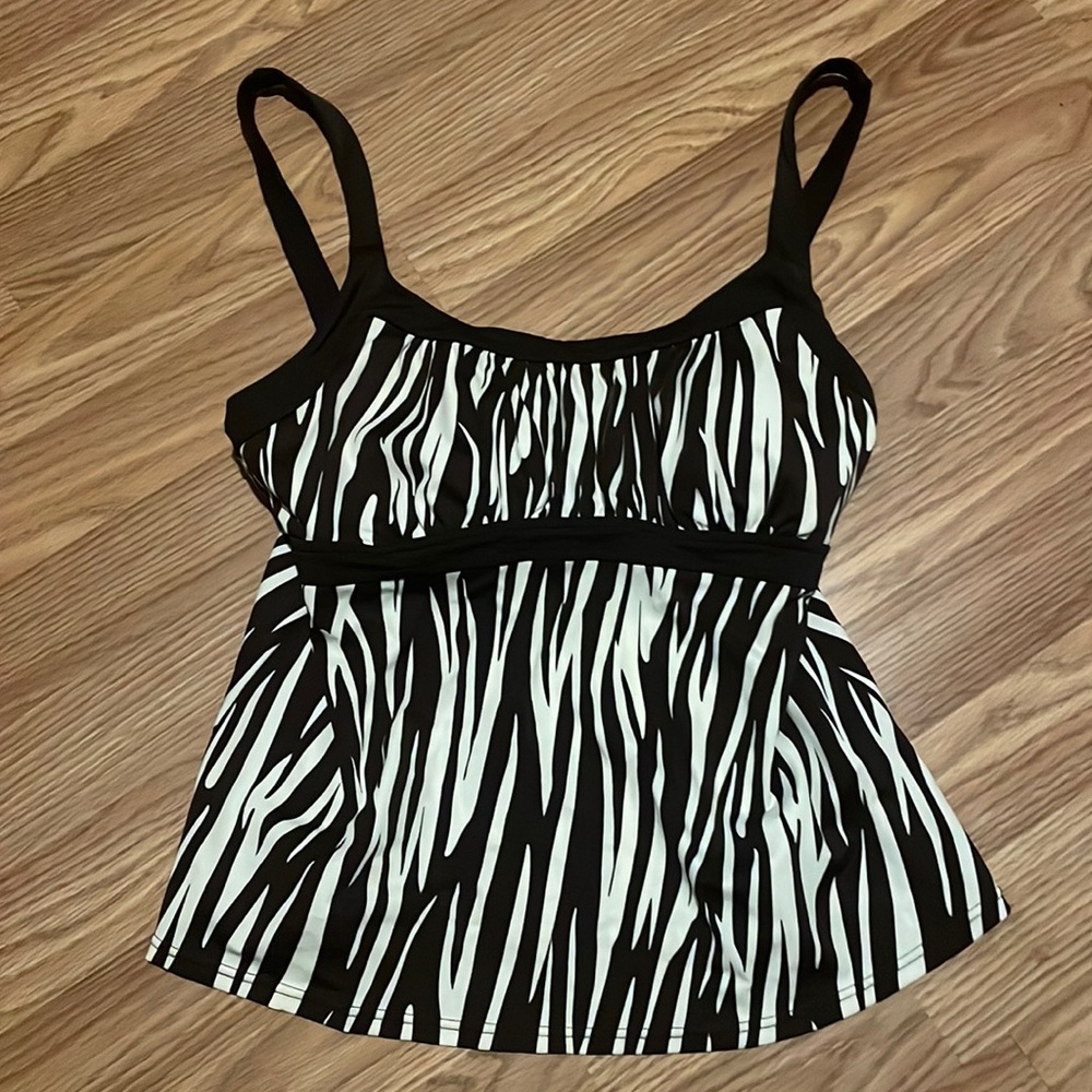 Tankini - brown & white